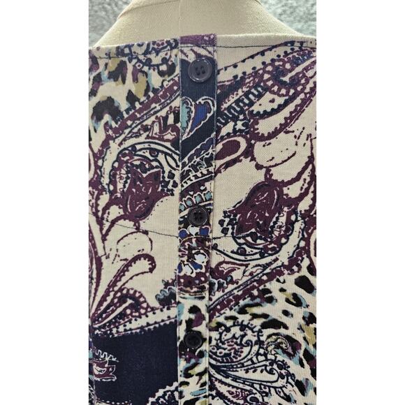 Chico's Paisley Button-Back Sweater Tunic Top Sz 3 XL‎ 16/18 - Picture 4 of 6